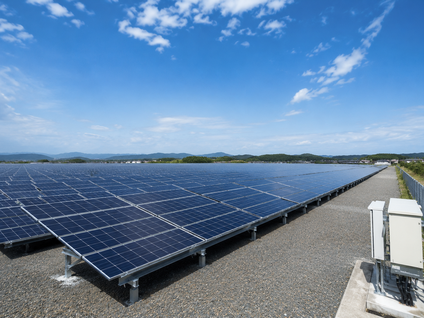 太陽光発電設備の現地対応の様子