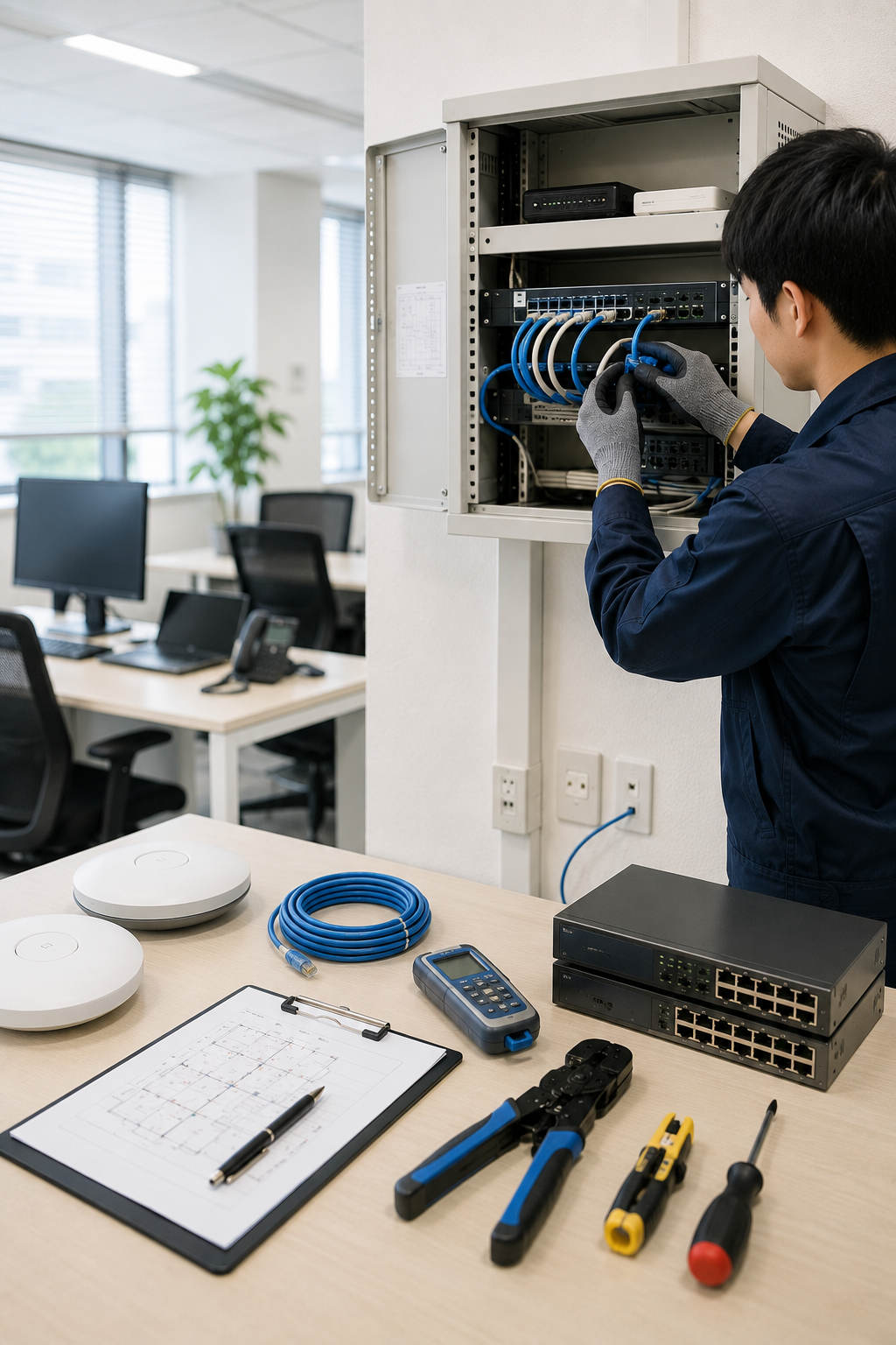 LAN・ネットワーク工事の作業